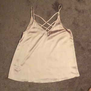 Vici Boutique silk cross cross tank top